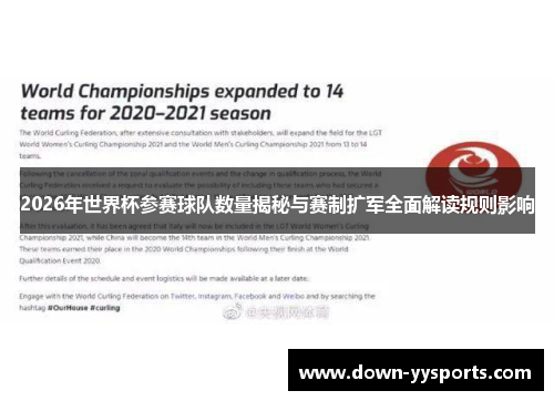2026年世界杯参赛球队数量揭秘与赛制扩军全面解读规则影响