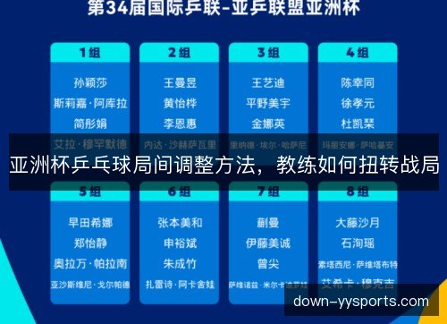 亚洲杯乒乓球局间调整方法，教练如何扭转战局